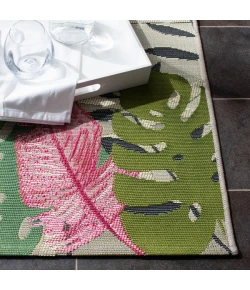 Safavieh Barbados BAR551 Grey / Pink 5'-3" X 7'-6" Rectangle Area Rug