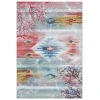 Safavieh Barbados BAR554 Light Blue / Pink 5'-3" X 7'-6" Rectangle Area Rug