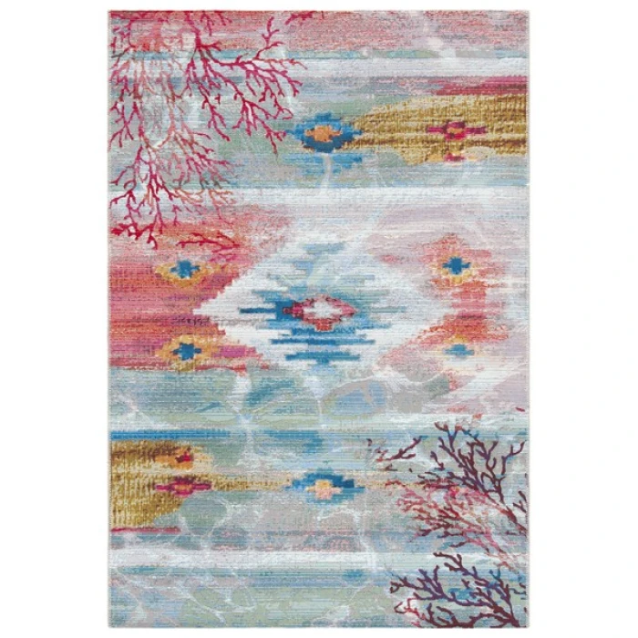 Safavieh Barbados BAR554 Light Blue / Pink 9'-10" x 12'-5" Rectangle Area Rug