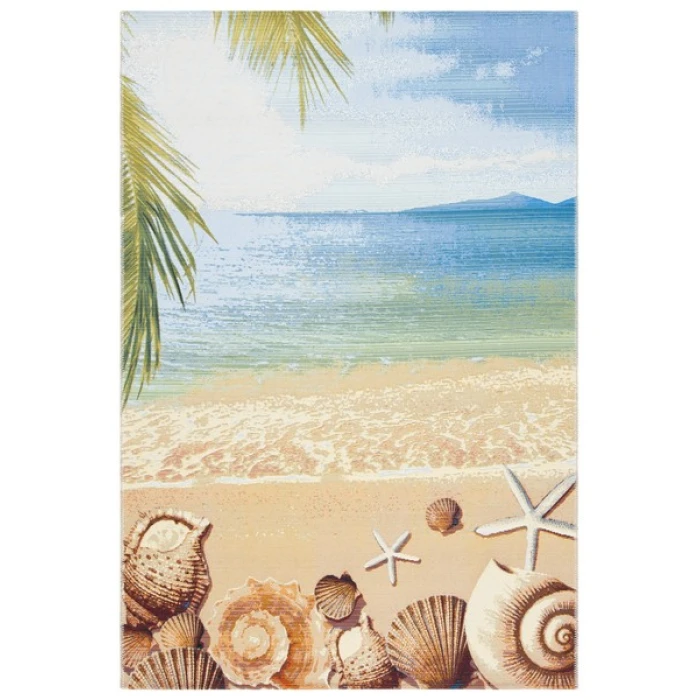 Safavieh Barbados BAR555 Gold / Blue 9'-10" x 12'-5" Rectangle Area Rug