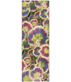 Safavieh Barbados BAR556 Black Green / Purple 2'-8" X 8' Runner Area Rug