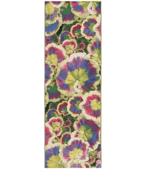 Safavieh Barbados BAR556 Black Green / Purple 2'-8" X 8' Runner Area Rug