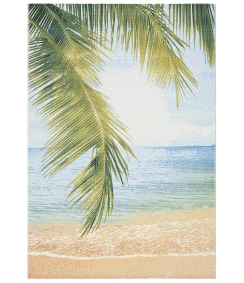 Safavieh Barbados BAR560 Gold / Blue 6'-6" x 9'-4" Rectangle Area Rug