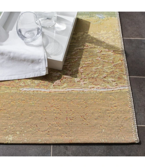 Safavieh Barbados BAR560 Gold / Blue 6'-6" x 9'-4" Rectangle Area Rug