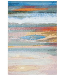 Safavieh Barbados BAR585 Light Blue / Pink 5'-3" X 7'-6" Rectangle Area Rug