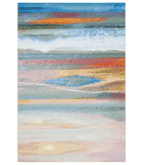 Safavieh Barbados BAR585 Light Blue / Pink 5'-3" X 7'-6" Rectangle Area Rug