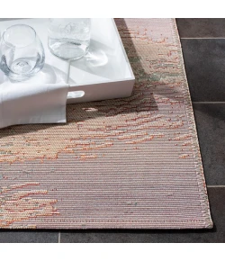 Safavieh Barbados BAR585 Light Blue / Pink 6'-6" X 6'-6" Round Area Rug