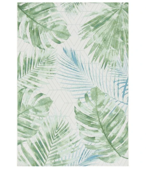 Safavieh Barbados BAR590 Green / Teal 9'-10" x 12'-5" Rectangle Area Rug