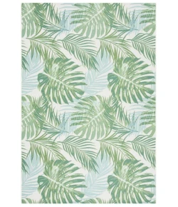 Safavieh Barbados BAR592 Green / Teal 5'-3" X 7'-6" Rectangle Area Rug