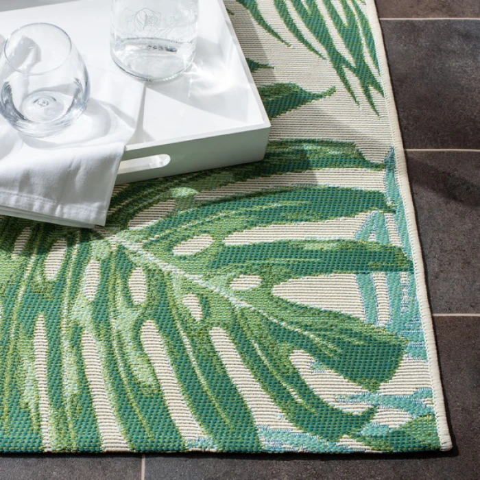 Safavieh Barbados BAR592 Green / Teal 8'-0" x 10'-5" Rectangle Area Rug