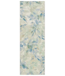 Safavieh Barbados BAR594 Blue / Ivory 2'-8" X 8' Runner Area Rug
