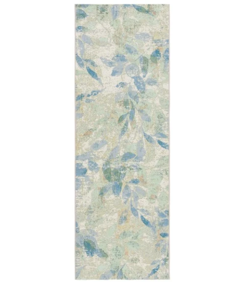Safavieh Barbados BAR594 Blue / Ivory 2'-8" X 8' Runner Area Rug