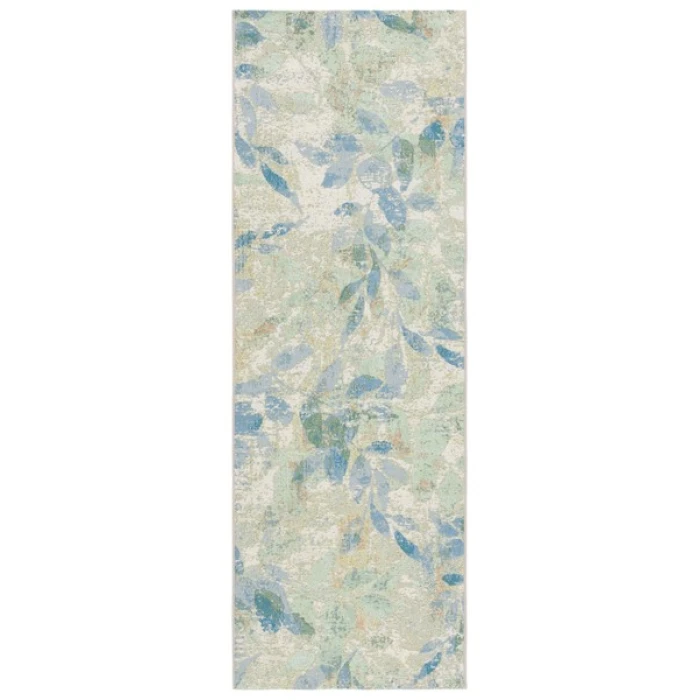 Safavieh Barbados BAR594 Blue / Ivory 2'-8" x 10'-5" Runner Area Rug