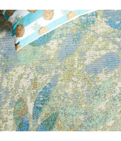 Safavieh Barbados BAR594 Blue / Ivory 6'-6" X 6'-6" Round Area Rug