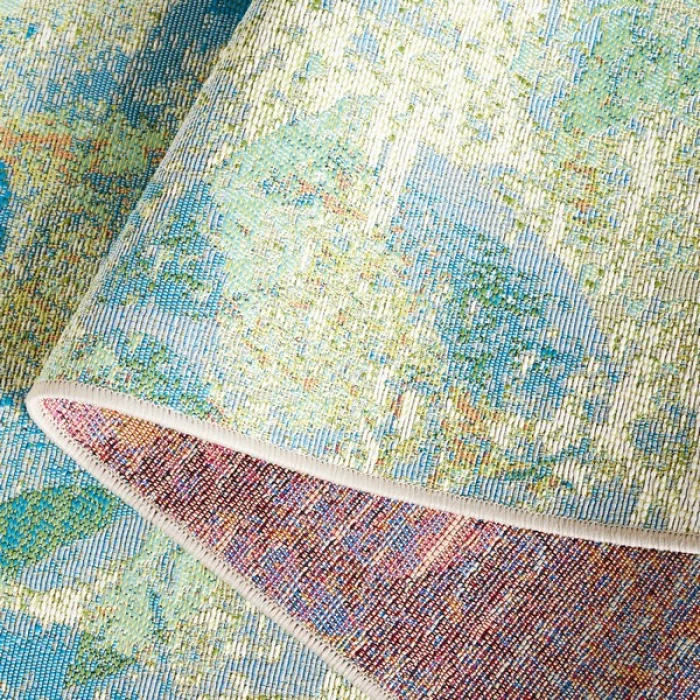 Safavieh Barbados BAR594 Blue / Ivory 2'-8" x 10'-5" Runner Area Rug
