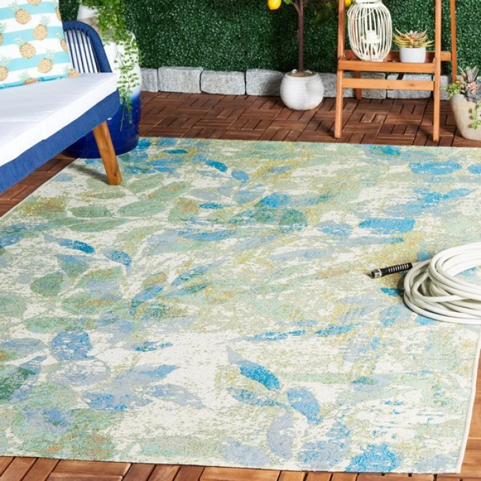 Safavieh Barbados BAR594 Blue / Ivory 9'-10" x 12'-5" Rectangle Area Rug