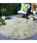 Safavieh Barbados BAR594 Blue / Ivory 6'-6" X 6'-6" Round Area Rug