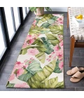 Safavieh Barbados BAR596 Green / Pink 2'-8" x 10'-5" Runner Area Rug