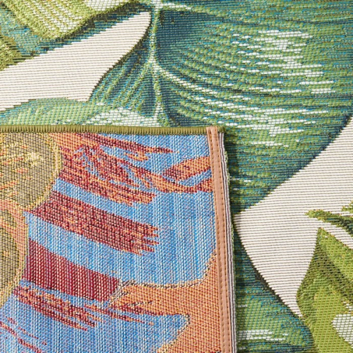 Safavieh Barbados BAR596 Green / Pink 2'-8" x 10'-5" Runner Area Rug