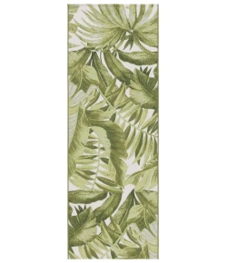 Safavieh Barbados BAR598 Ivory / Green 2'-8" x 10'-5" Runner Area Rug