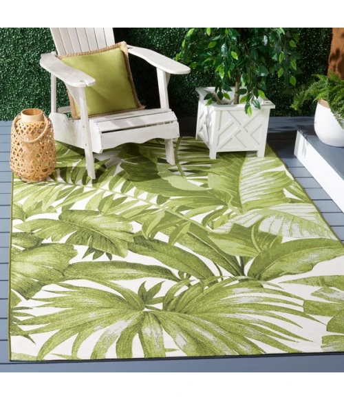 Safavieh Barbados BAR598 Ivory / Green 8'-0" x 10'-5" Rectangle Area Rug