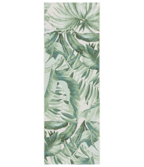 Safavieh Barbados BAR598 Green / Teal 2'-8" X 8' Runner Area Rug
