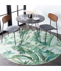 Safavieh Barbados BAR598 Green / Teal 6'-6" X 6'-6" Round Area Rug