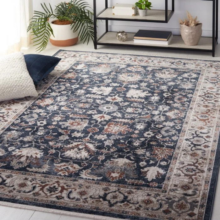 Safavieh Bayside BAY100 Blue / Grey 5'-3" X 7'-6" Rectangle Area Rug