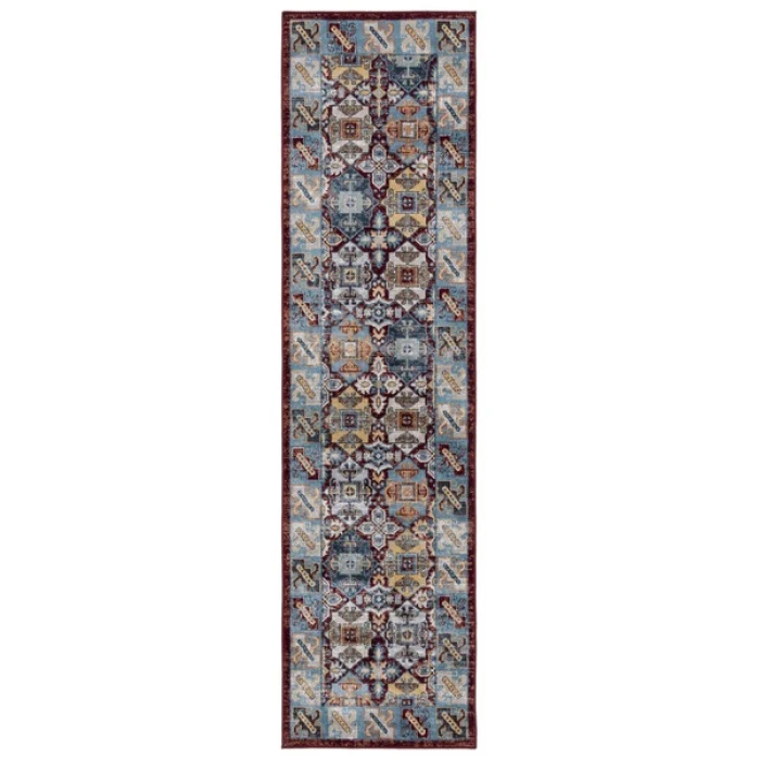 Safavieh Bayside BAY102 Blue / Red 2'-2" X 8' Runner Area Rug