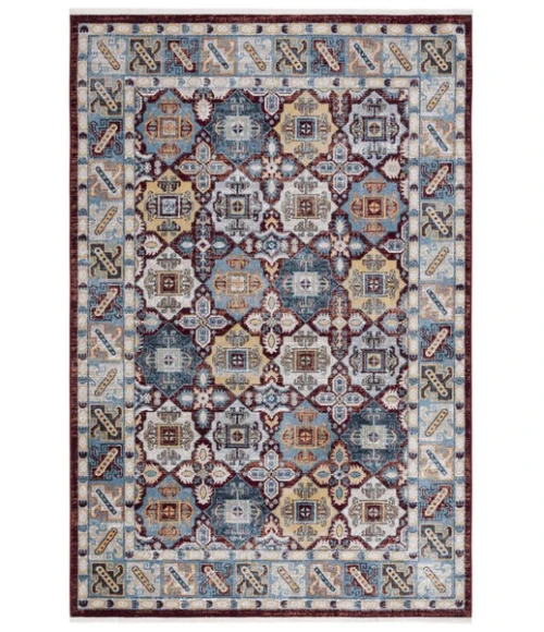 Safavieh Bayside BAY102 Blue / Red 5'-3" X 7'-6" Rectangle Area Rug