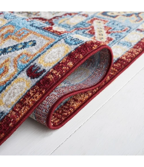 Safavieh Bayside BAY102 Blue / Red 5'-3" X 7'-6" Rectangle Area Rug