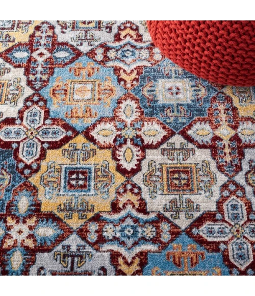 Safavieh Bayside BAY102 Blue / Red 5'-3" X 7'-6" Rectangle Area Rug