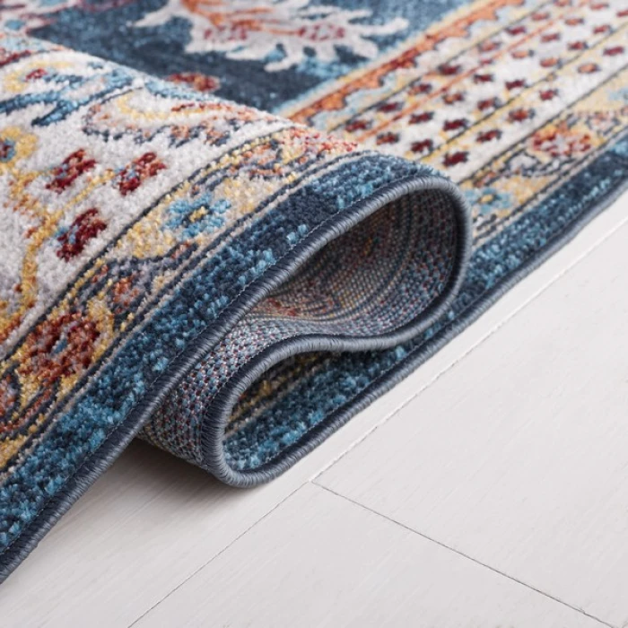 Safavieh Bayside BAY104 Blue / Grey 5'-3" X 7'-6" Rectangle Area Rug