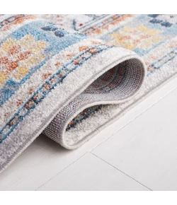 Safavieh Bayside BAY106 Grey / Blue 6'-7" X 6'-7" Round Area Rug