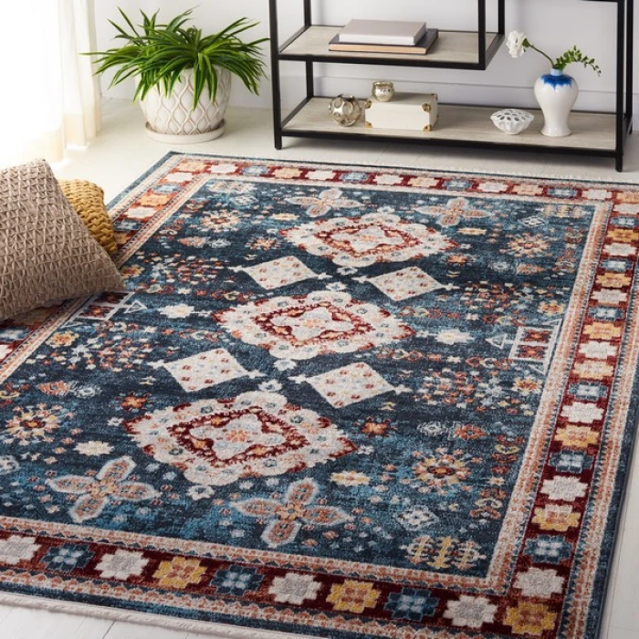Safavieh Bayside BAY106 Blue / Red 8' X 10' Rectangle Area Rug