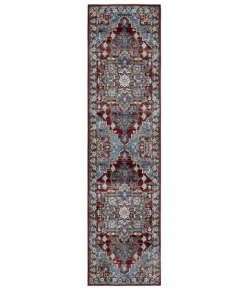 Safavieh Bayside BAY108 Blue / Red 2'-2" X 8' Runner Area Rug