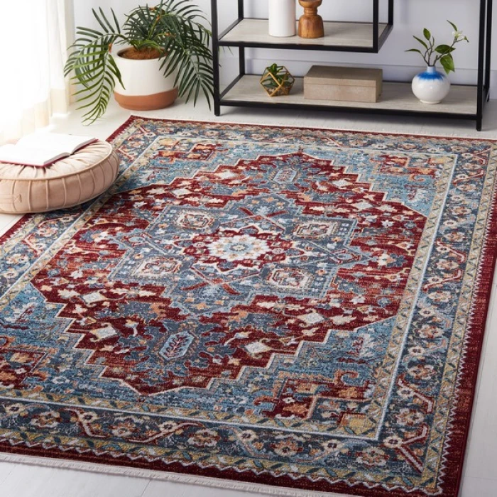 Safavieh Bayside BAY108 Blue / Red 8' X 10' Rectangle Area Rug