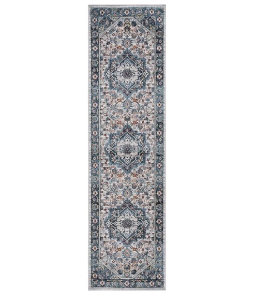 Safavieh Bayside BAY110 Blue / Grey 2'-2" X 8' Runner Area Rug