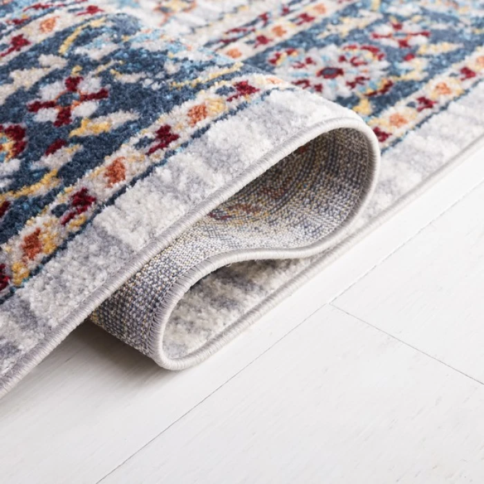 Safavieh Bayside BAY110 Blue / Grey 2'-2" X 8' Runner Area Rug