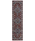 Safavieh Bayside BAY110 Red / Blue 2'-2" X 8' Runner Area Rug