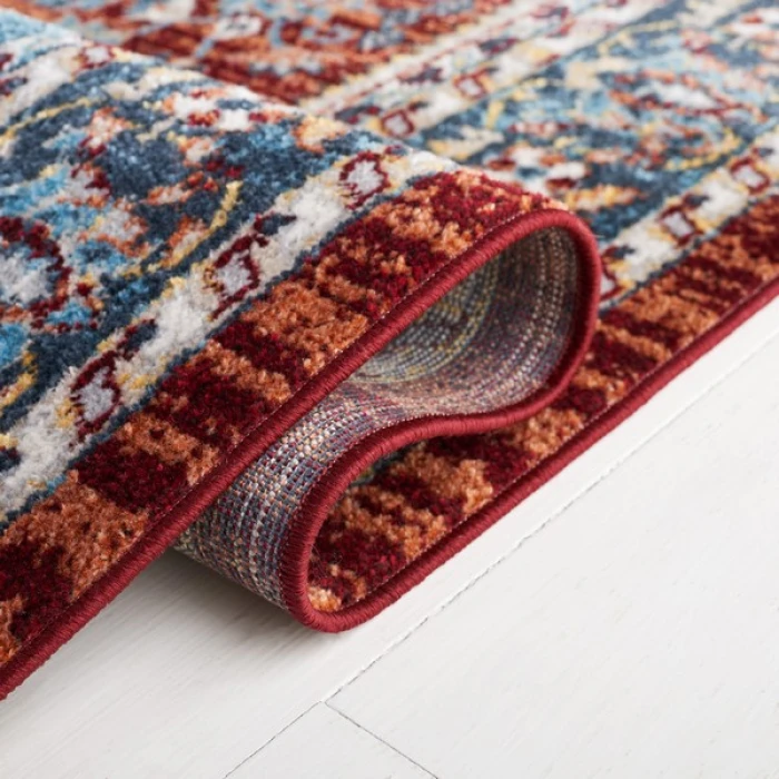 Safavieh Bayside BAY110 Red / Blue 5'-3" X 7'-6" Rectangle Area Rug