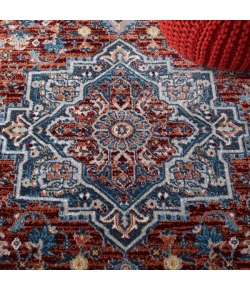 Safavieh Bayside BAY110 Red / Blue 6'-7" X 6'-7" Square Area Rug