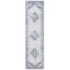 Safavieh Bayside BAY114 Blue / Ivory 2'-2" X 8' Runner Area Rug