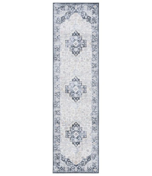 Safavieh Bayside BAY114 Blue / Ivory 2'-2" X 8' Runner Area Rug