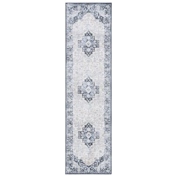 Safavieh Bayside BAY114 Blue / Ivory 2'-2" X 8' Runner Area Rug