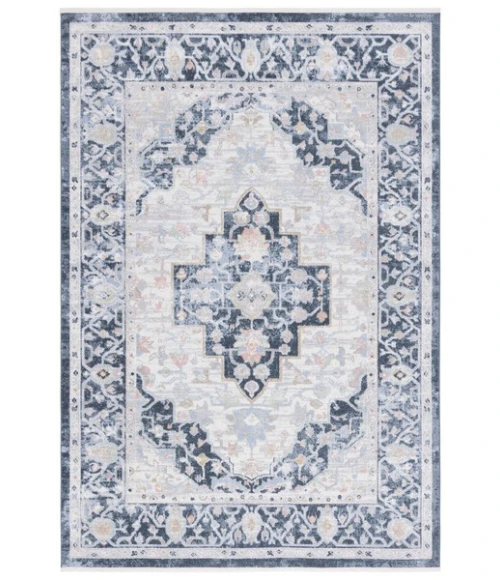 Safavieh Bayside BAY114 Blue / Ivory 5'-3" X 7'-6" Rectangle Area Rug