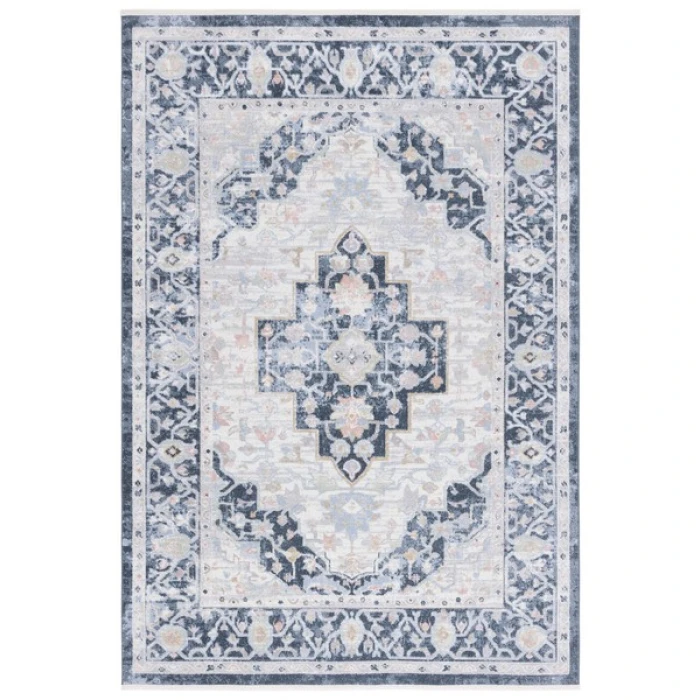Safavieh Bayside BAY114 Blue / Ivory 5'-3" X 7'-6" Rectangle Area Rug