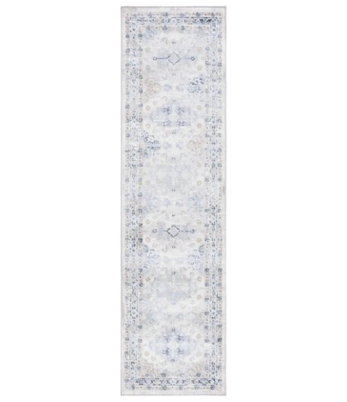 Safavieh Bayside BAY116 Grey / Blue 2'-2" X 8' Runner Area Rug