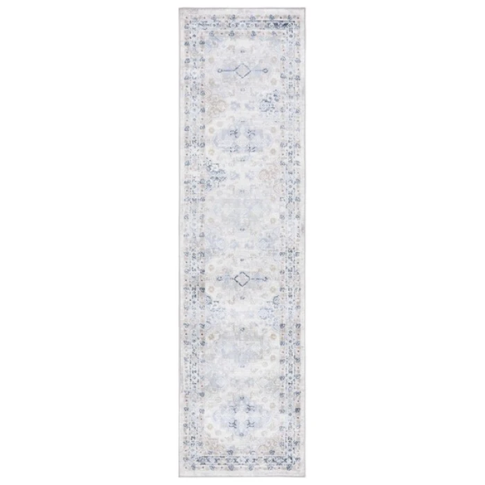 Safavieh Bayside BAY116 Grey / Blue 2'-2" X 8' Runner Area Rug