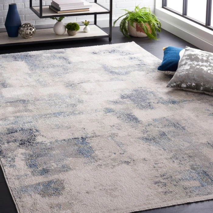 Safavieh Bayside BAY124 Blue / Grey 5'-3" X 7'-6" Rectangle Area Rug